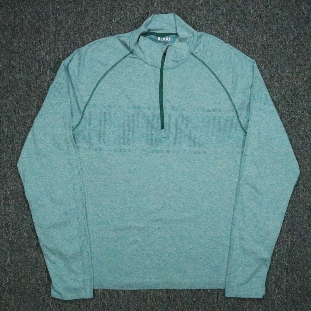 Rhone Pullover Mens Medium Blue Performance Quarter Zip Long Sleeve‎ Stretch